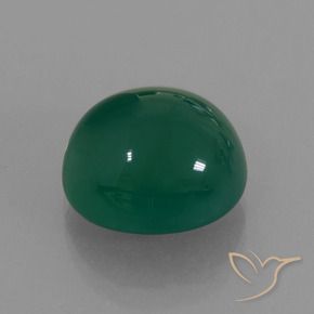 7.21 ct Green Agate Stone, Natural Agate in Oval Cabochon Shape for Sale