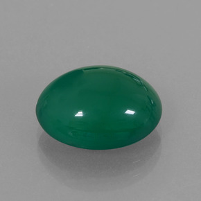 5.74 ct Green Agate Stone, Natural Agate in Oval Cabochon Shape for Sale