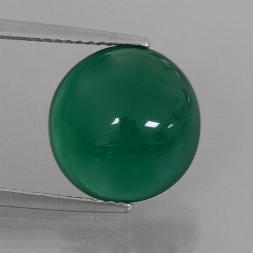 Yellowish Green Agate Gem - 6.1ct Oval Cabochon (ID: 426383)