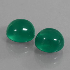 5.03 ct Green Agate Stone, Natural Agate in Oval Cabochon Shape for Sale