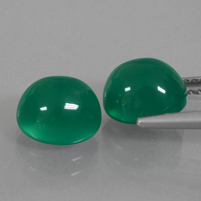 Agate Gemstone in 8.3 x 7.9 mm Size for Sale, Agate Stone in Green Color