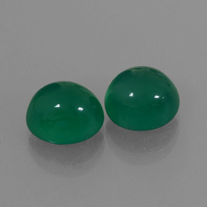 5.88 ct Green Agate Stone, Natural Agate in Oval Cabochon Shape for Sale