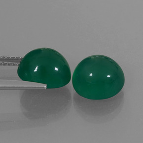 Agate Gemstone in 8.9 x 8.3 mm Size for Sale, Agate Stone in Green Color