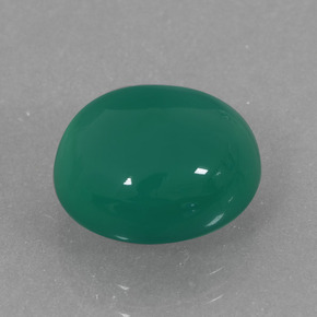 4.11 ct Green Agate Stone, Natural Agate in Oval Cabochon Shape for Sale