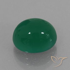 4.71 ct Green Agate Stone, Natural Agate in Oval Cabochon Shape for Sale