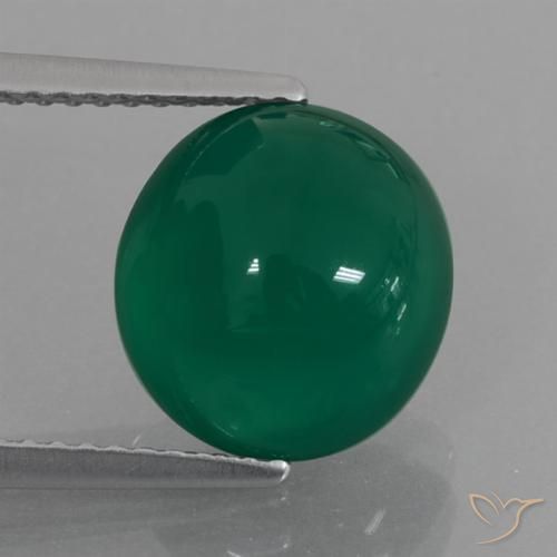 4.34ct Natural Forest Green Agate, Oval, Translucent