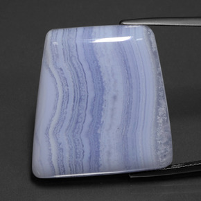 バイオレットブルー メノウ 宝石 - 40.2ct 台形カボション (ID: 432551)