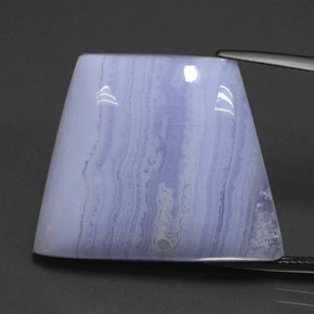 Viola Blu Agata Gem - 39.1ct Cabochon trapezoidale (ID: 432554)