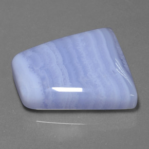 36.34 ct Blue Agate Stone, Natural Agate in Trapezoid Cabochon Shape for Sale