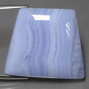 Light Blue Agate Gem - 43.8ct Trapezoid Cabochon (ID: 432590)