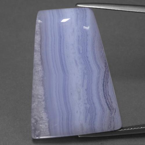 Royal Violet Agate Gem - 42.3ct Tapered Baguette Cabochon (ID: 432767)