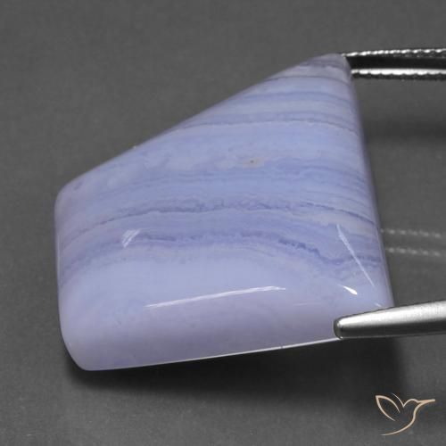 Agate Gemstone in 28.7 x 23.3 mm Size for Sale, Agate Stone in Light Royal Violet Color