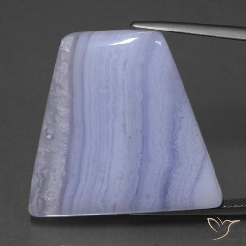 42.24 ct Violet Agate, 28.9 x 27.3 mm Trapezoid Cut From India, Photo A