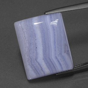Light Royal Violet Agate Gem - 23.2ct Baguette Cabochon (ID: 432842)