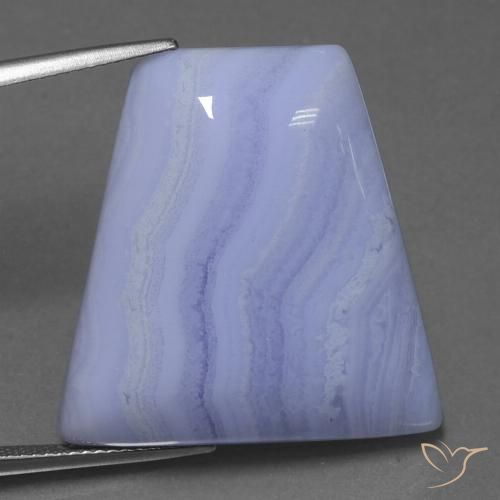 Royal Violet Agate Gem - 33.9ct Trapezoid Cabochon (ID: 433120)