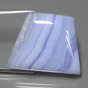Royal Violet Agate Gem - 49ct Trapezoid Cabochon (ID: 433125)