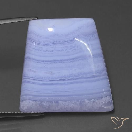 Royal Violet Agate Gem - 34.1ct Trapezoid Cabochon (ID: 433437)