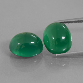 Warm Green Агат Камень - 4.3ct Овал Кабошон (ID: 436833)