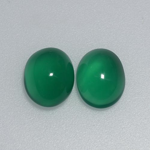 Yellowish Green Agate Gem - 1.8ct Oval Cabochon (ID: 436936)