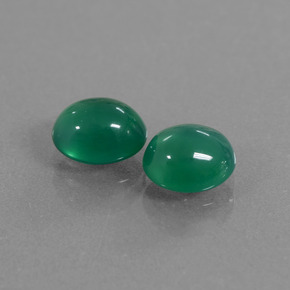 2.19 ct Green Agate Stone, Natural Agate in Oval Cabochon Shape for Sale