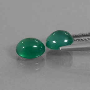 Agate Gemstone in 7 x 5.8 mm Size for Sale, Agate Stone in Green Color