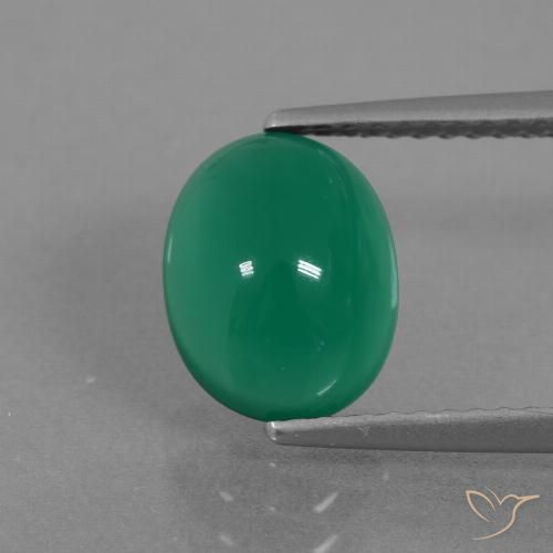 2.33ct Natural Pine Green Agate, Oval, Translucent