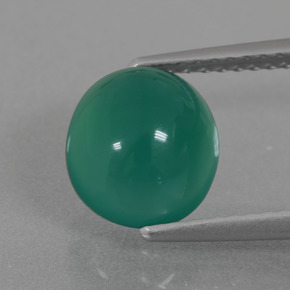 2.55 ct Green Agate Gemstone, Agate Gem in Oval Cabochon Shape for Sale.