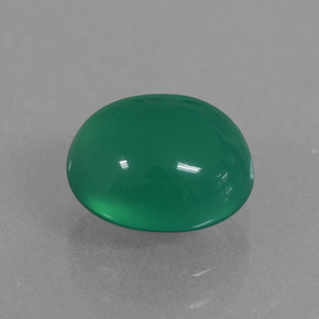 2.49 ct Green Agate Stone, Natural Agate in Oval Cabochon Shape for Sale