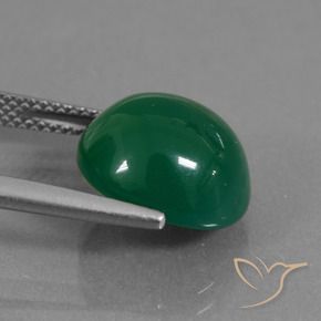 Agate Gemstone in 12 x 12 mm (calibrated) Size for Sale, Agate Stone in Medium Green Color