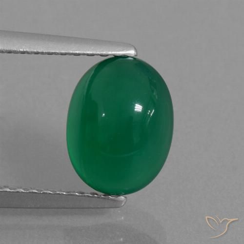 2.24ct Natural Forest Green Agate, Oval, Translucent