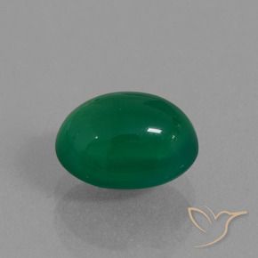 2.24 ct Green Agate Stone, Natural Agate in Oval Cabochon Shape for Sale