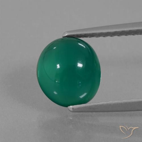 2.25ct Natural Green Agate, Oval, Translucent