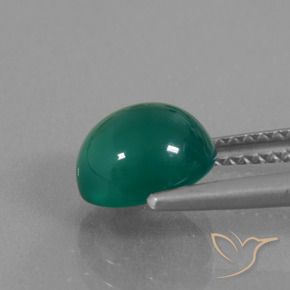 Agate Gemstone in 8.3 x 7.5 mm Size for Sale, Agate Stone in Green Color
