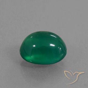 2.40 ct Green Agate Stone, Natural Agate in Oval Cabochon Shape for Sale