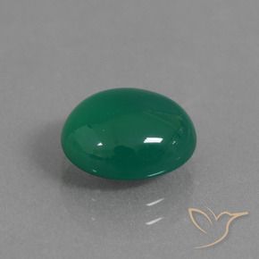 2.75 ct Green Agate Stone, Natural Agate in Oval Cabochon Shape for Sale
