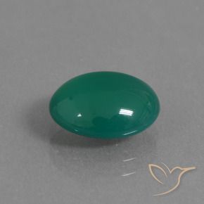 2.64 ct Green Agate Stone, Natural Agate in Oval Cabochon Shape for Sale