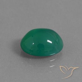 2.53 ct Green Agate Stone, Natural Agate in Oval Cabochon Shape for Sale