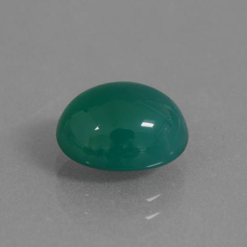 2.91 ct Green Agate Stone, Natural Agate in Oval Cabochon Shape for Sale