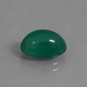 2.31 ct Green Agate Stone, Natural Agate in Oval Cabochon Shape for Sale