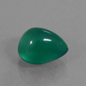 1.57 ct Green Agate Stone, Natural Agate in Pear Cabochon Shape for Sale