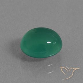 1.57 ct Green Agate Stone, Natural Agate in Oval Cabochon Shape for Sale