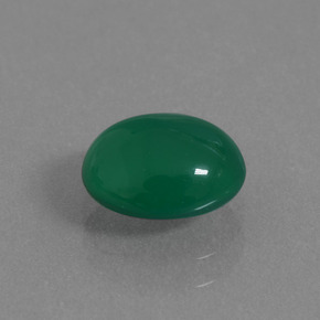 1.56 ct Green Agate Stone, Natural Agate in Oval Cabochon Shape for Sale