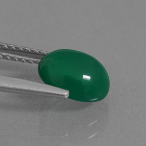 Agate Gemstone in 8.1 x 6.8 mm Size for Sale, Agate Stone in Green Color