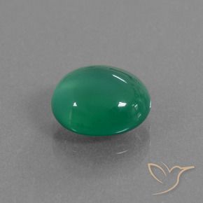 2.69 ct Green Agate Stone, Natural Agate in Oval Cabochon Shape for Sale