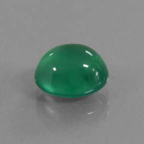 2.81 ct Green Agate Stone, Natural Agate in Oval Cabochon Shape for Sale