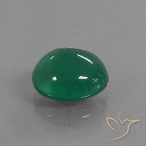 2.77 ct Green Agate Stone, Natural Agate in Oval Cabochon Shape for Sale