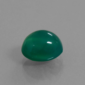2.42 ct Green Agate Stone, Natural Agate in Oval Cabochon Shape for Sale