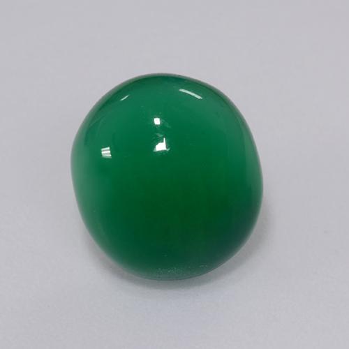 Yellowish Green Agate Gem - 4.4ct Oval Cabochon (ID: 437665)