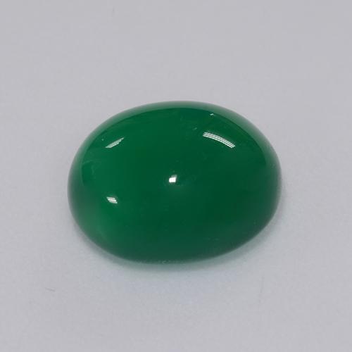 Agate Gemstone in 11.1 x 10 mm Size for Sale, Agate Stone in Yellowish Green Color