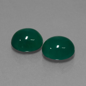 6.51 ctw Green Agate Stones, Natural Agate in Oval Cabochon Shape for Sale